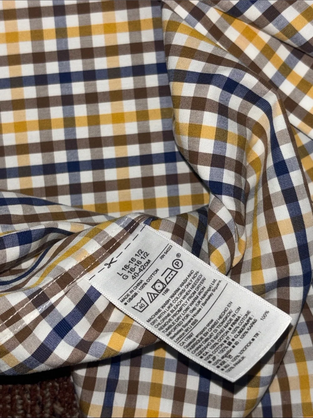Banana Republic plaid button down dress shirt grant fit long sleeve large